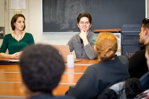 Social psychologist Dr. Andrew Monroe, leading a class at Appalachian State University. Photo by Marie Freeman