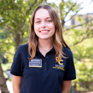 CAS Corps member Rylee Souders is a junior psychology major from Charlotte. Photo by Lauren Andersen.