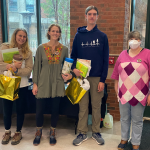 Leigha Henson, Marta Toran, Will Bennett and Dr. Annakatrin Rose at App State's BioBlitz celebration and awards ceremony on Friday, November 11. Photo submitted by Marta Toran.