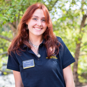 CAS Corps member Bella Vanden Boom is a junior geography major from Wake Forest. Photo by Lauren Andersen.