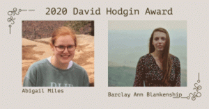 Winners of David Hodgin English Award Announced 