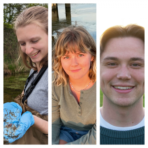 The App State student recipients of 2024–25 North Carolina Space Grants, from left to right: junior Cooper Brown, senior Hailey Church and senior Cade Tischer. Photos submitted