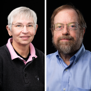 Dr. Patricia Allen and Dr. Richard Gray, professors in the Appalachian State University Department of Physics and Astronomy