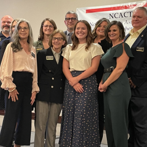 From left to right, Dr. Daniel Byrd, Emma Hatfield-Sidden, Dr. Monica Lambert, Jennifer Morris, Dean Melba Spooner, Dr. Rwany Sibja, Gracie Bullington, Dr. Betsy Rosenbalm, Dr. Hannah Reeder, and Dr. Terry McClannon. Photo submitted.