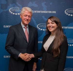Caroline Federal and Bill Clinton