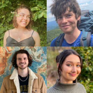  Caroline Fehlman, Andrew Bagwell, Nicholas Gastelle and Caity Duncan, student climate change researchers