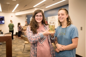 Appalachian State University students Kelsey Simon, left, and Ali Moxley took second place in the Food Solutions Challenge in April.