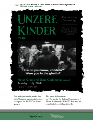 Poster for the “Unzere Kinder” screening. Graphic submitted. 