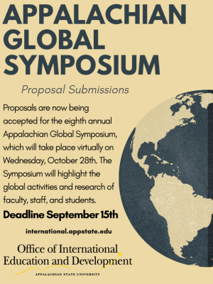 App State Global Symposium poster/graphic. Image provided.