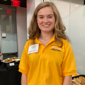 Intern Katelyn McKinney ’23, who graduated from App State with a Bachelor of Science in political science-public administration and is now a graduate student in the public administration program.