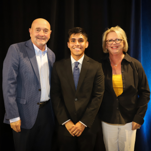 Jeff and Liz Mick ’81 support multiple scholarships at App State. Jeff, left, and Liz, right, are pictured with App State alumnus Carlos Franco ’00, a previous recipient of The Elizabeth and Jeffrey Mick Endowed Scholarship in Business. Photo submitted