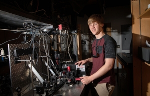 Nathaniel Scott, an Appalachian junior majoring in physics, received a North Carolina Space Grant Scholarship to continue his research in automation. Photo by Marie Freeman