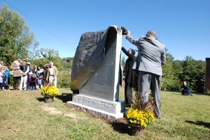 Sunday’s dedication of the monument marking the historic black cemetery off of Howard Street in Boone caps a multi-year effort by the Junaluska Heritage Association to honor the gravesite of more than 160 African Americans.  