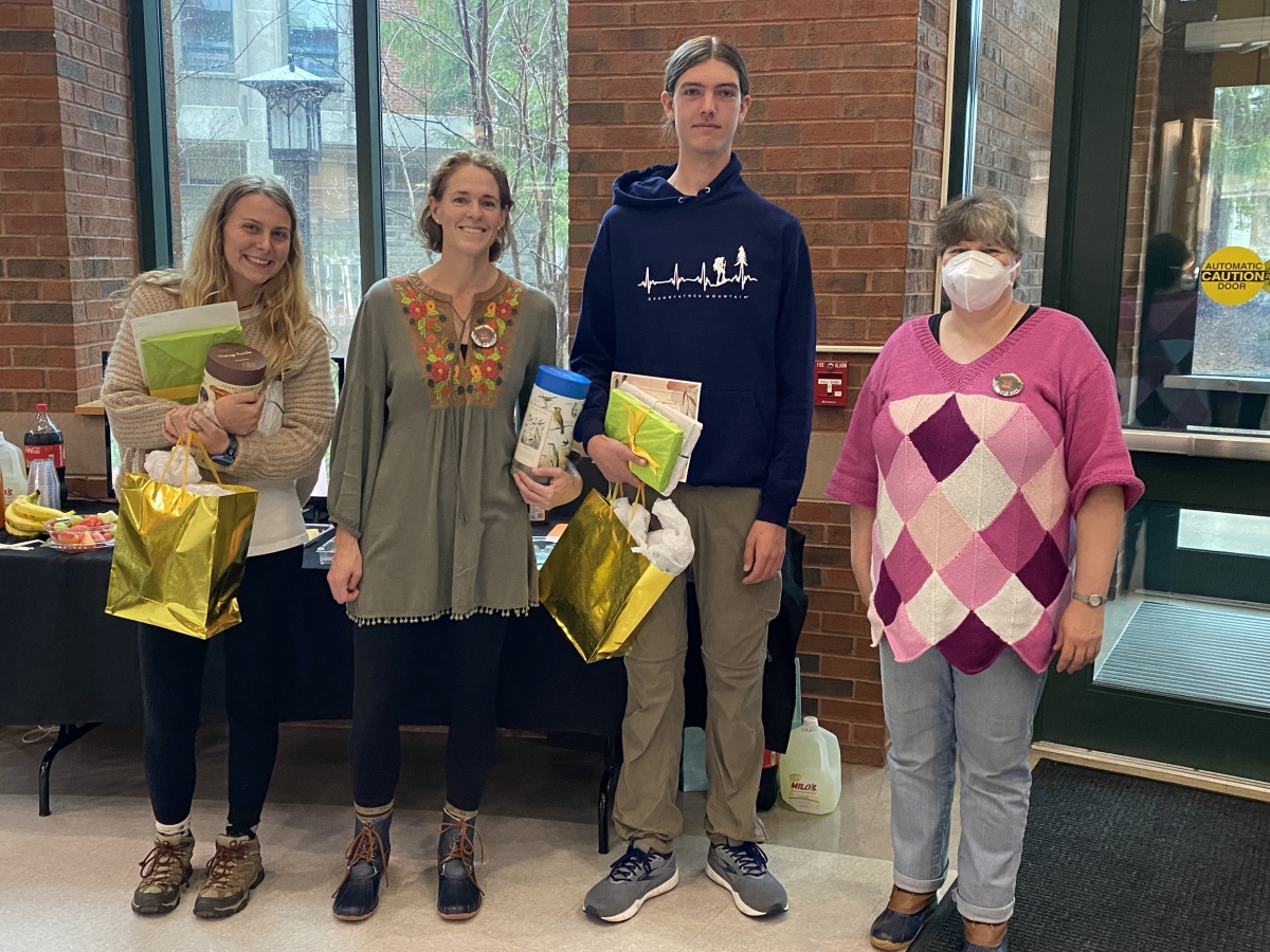 Leigha Henson, Marta Toran, Will Bennett and Dr. Annakatrin Rose at App State's BioBlitz celebration and awards ceremony on Friday, November 11. Photo submitted by Marta Toran.